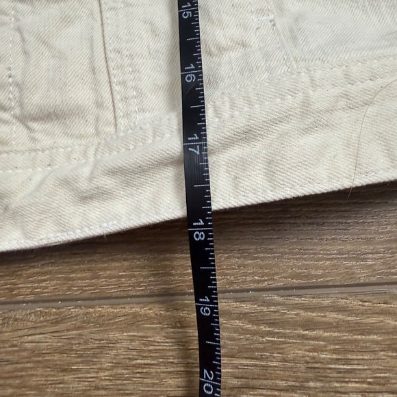 Crewcuts By J. Crew Girls Cream Denim Jean Jacket, Button Front, Embroidered 10 - Picture 3 of 16